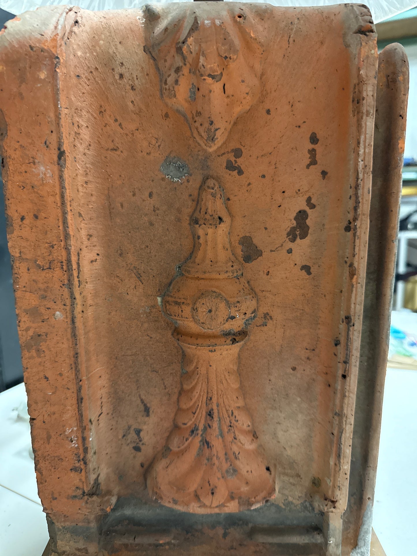 French 19th Century Cast Iron Panel Lamp