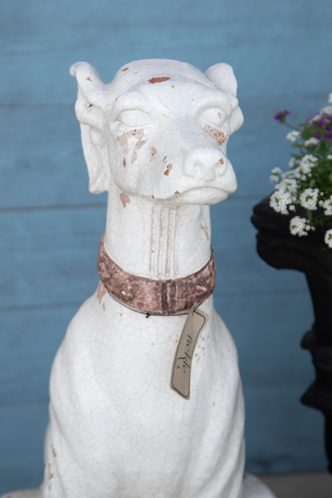 Pair of Italian Majolica Hounds - A Pair