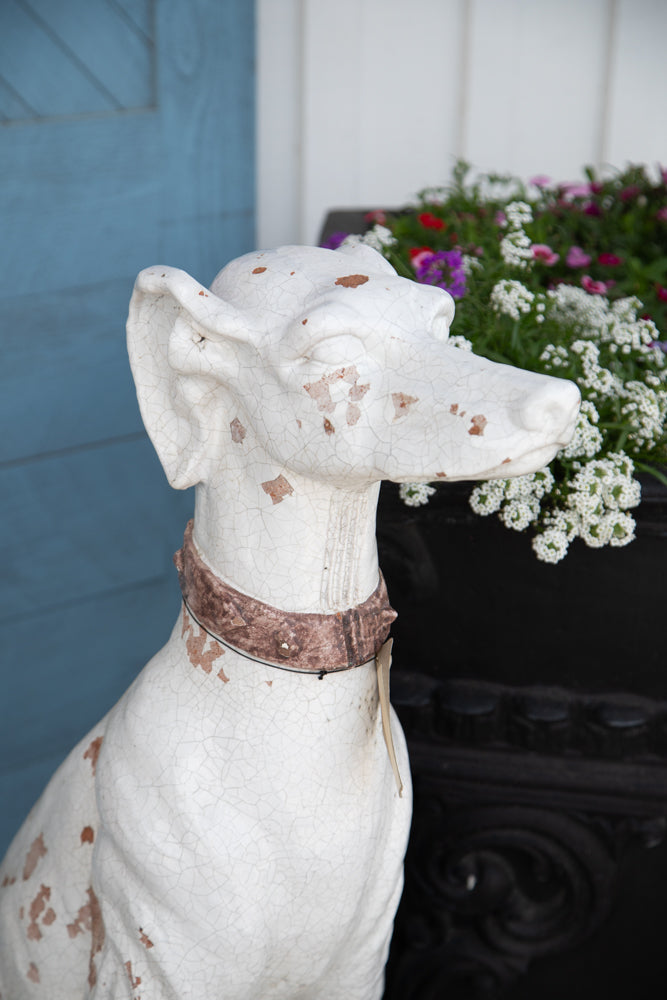 Pair of Italian Majolica Hounds - A Pair