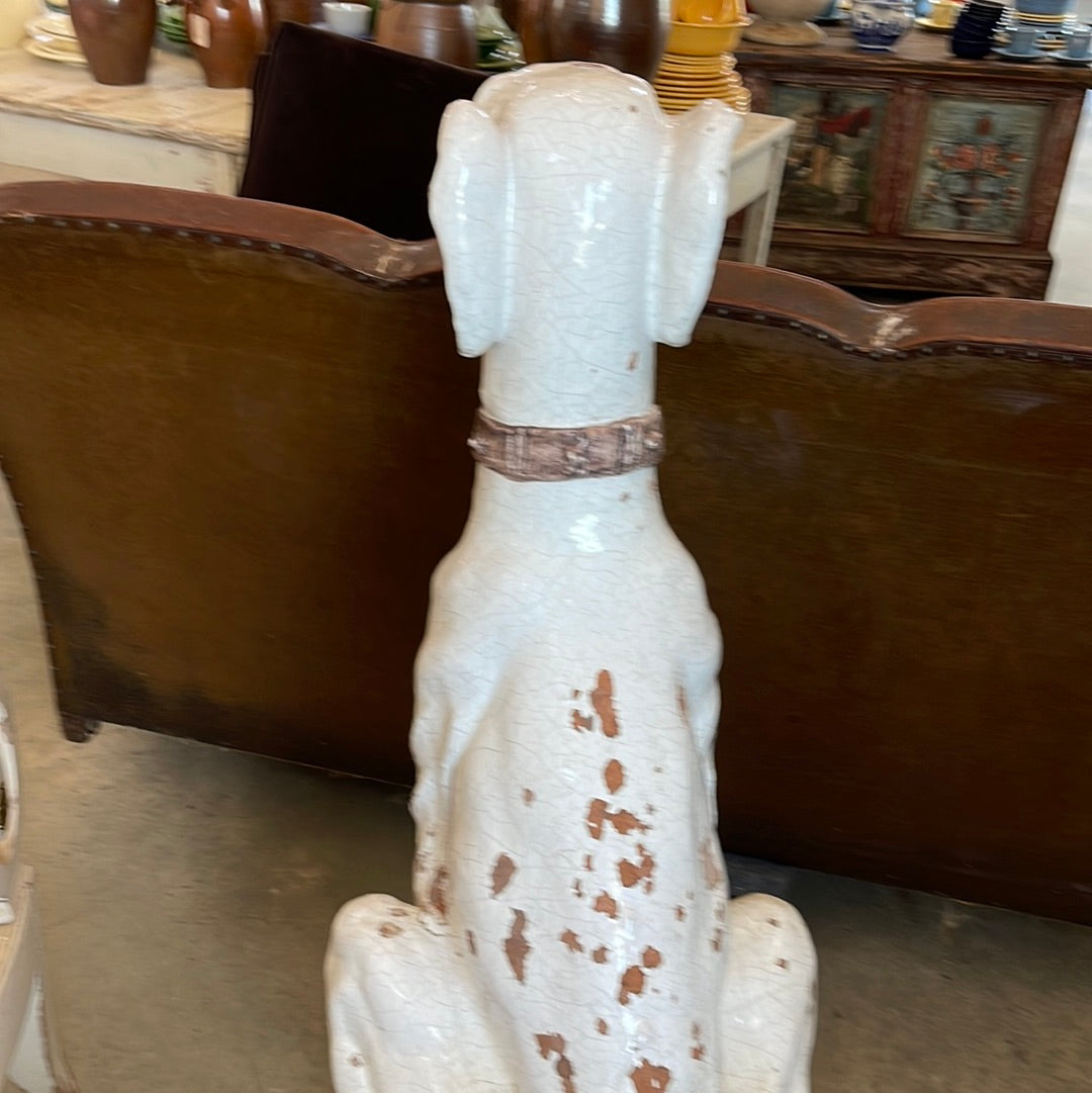 Pair of Italian Majolica Hounds - A Pair