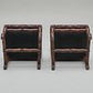 Renzo Mongiardino Baroque Dining Chairs – Hand-Carved Walnut & Silk Damask Upholstery