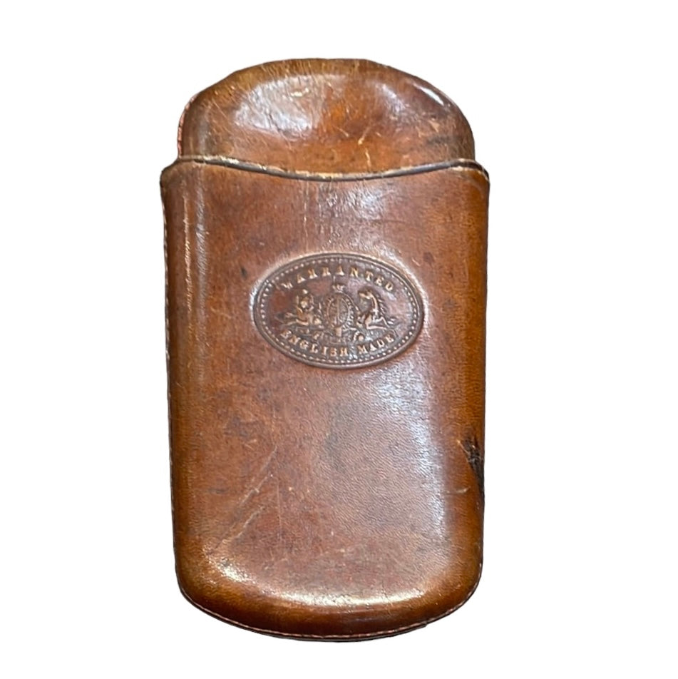 Small Leather Case Embossed with Crest