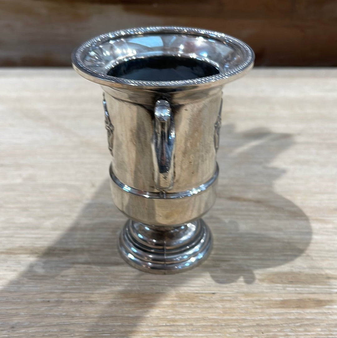 Silverplate Miniature Urn with design