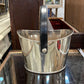 Silver Plate Oblong Champagne Bucket with Leather Handle