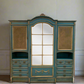 French Provincial Mirrored Armoire in French Blue Circa 1860s