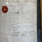 Certificate of Good Service for Citizen Naudel in the Castle Biche 1793 with Wax Seal