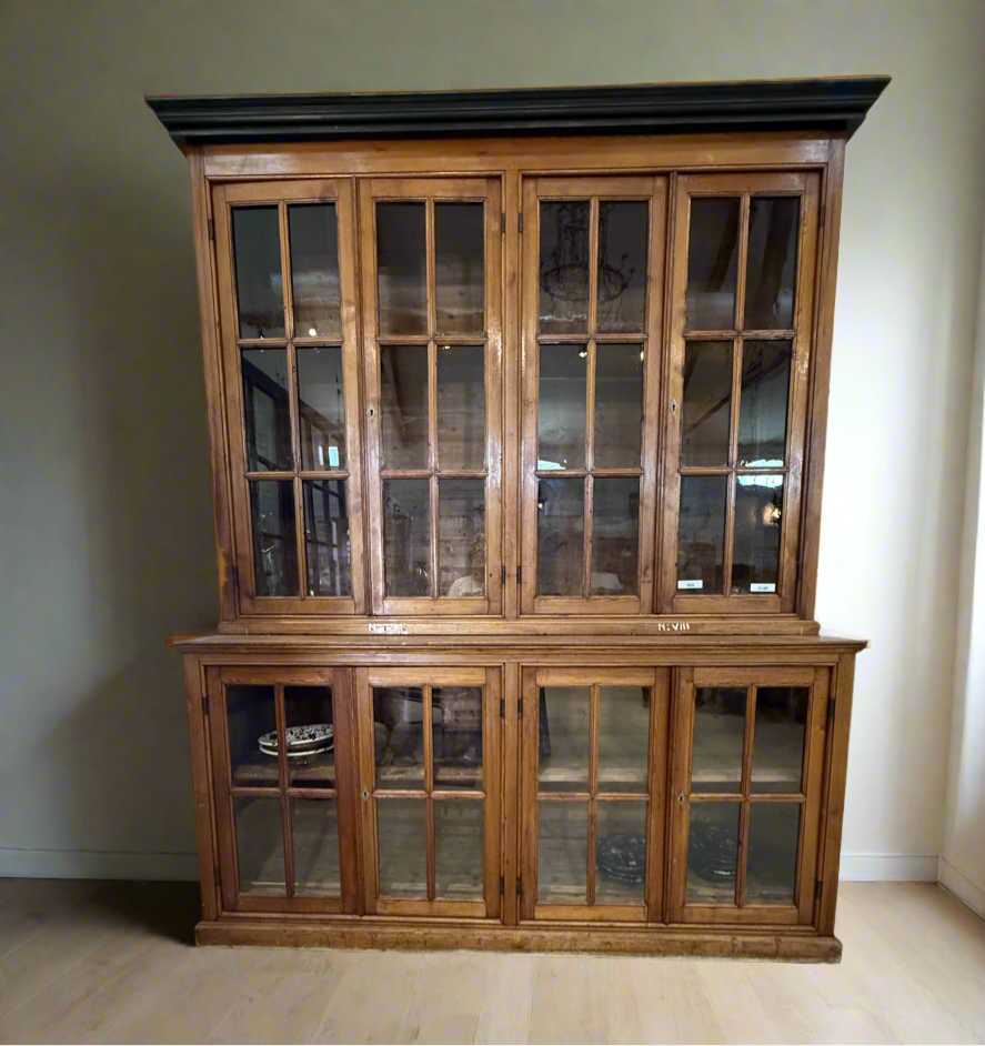 Large Glass Cabinet from School in Belgium