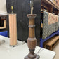 Wood Carved Table Lamp