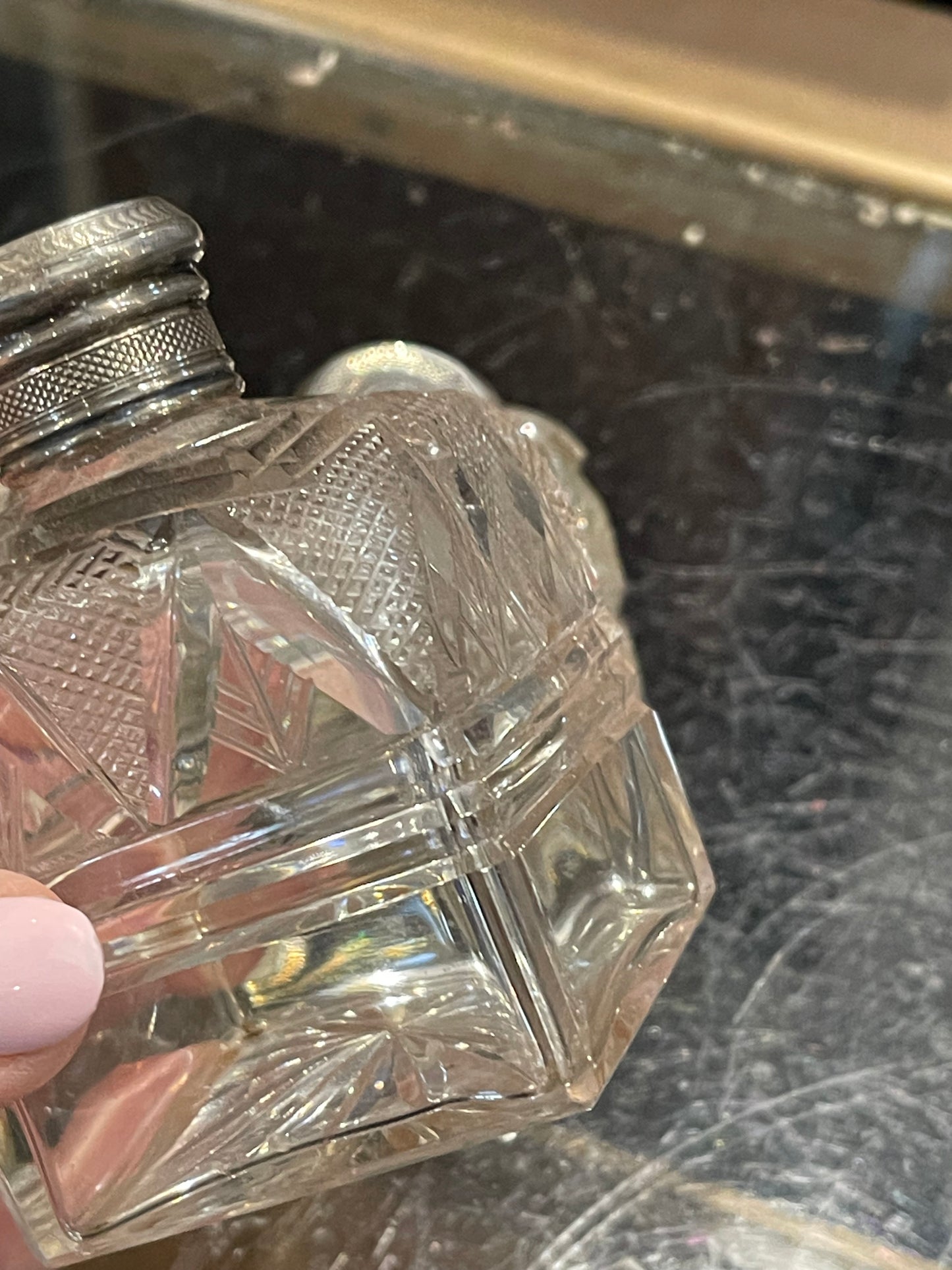 Perfume Bottle with Lid Large