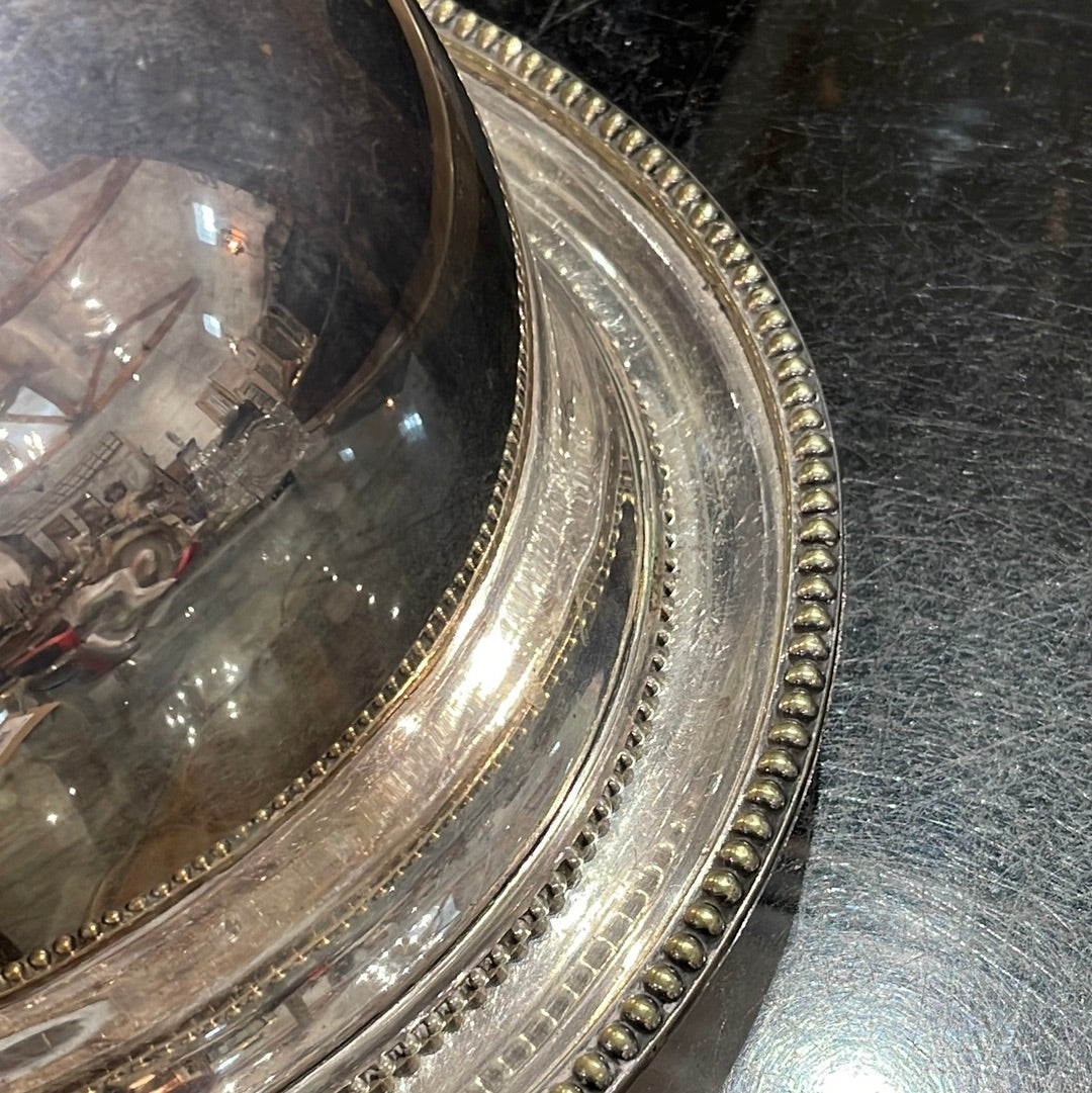 English Silver Plate Dome with Platter Circa 1880