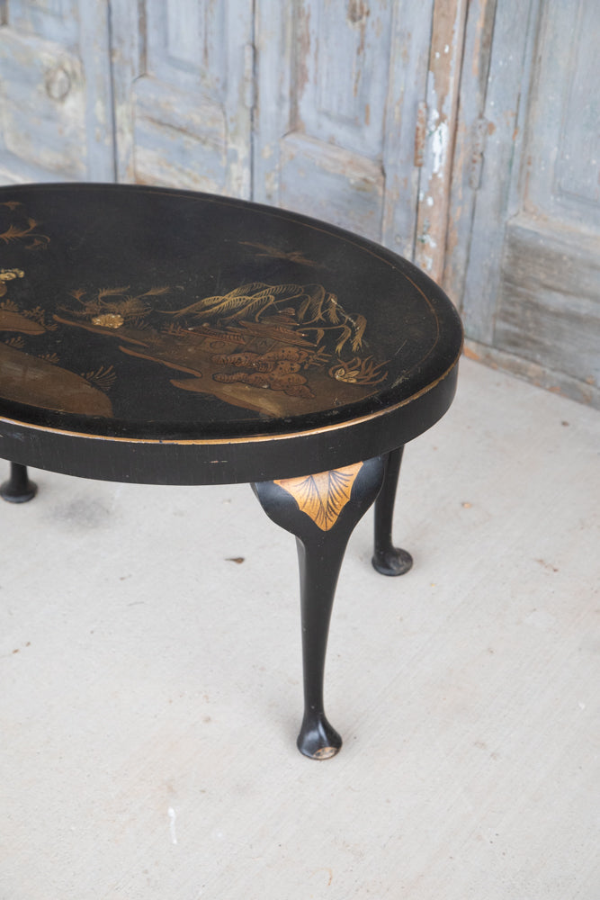 Ebonised Hand Painted Chinoiserie Coffee Table