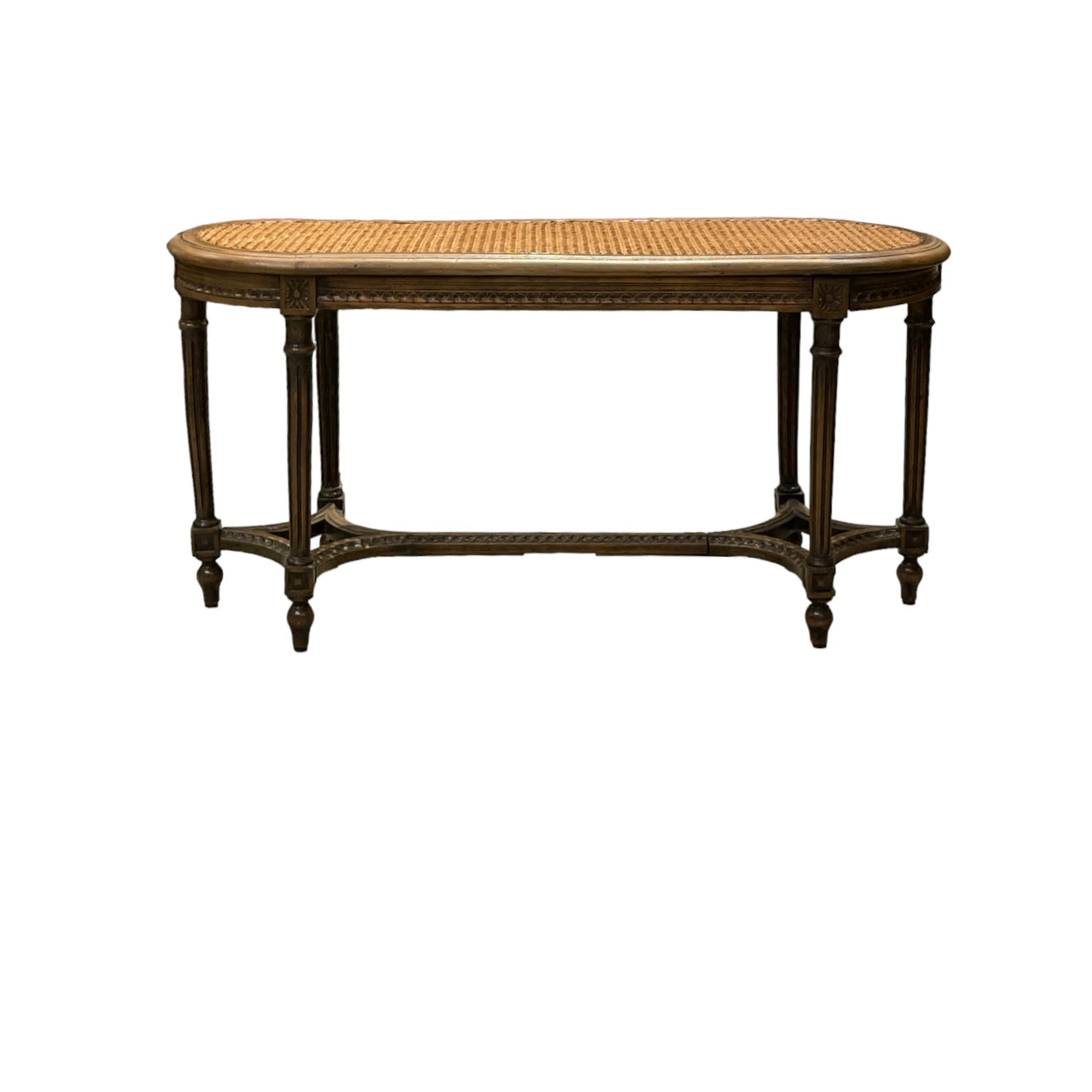 Cane Louis XVI 2 Seater Piano Bench