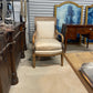 Baker Furniture Empire Style Carved Walnut Chair Circa 1940 Reupholstered