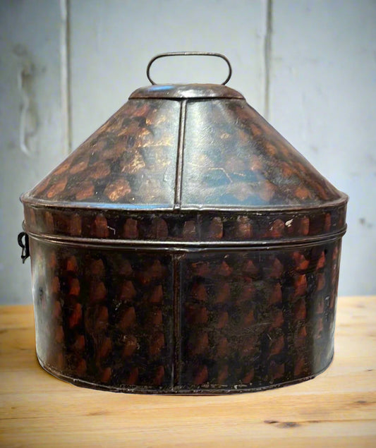 Antique Naval Tin Hat Box for Admirals Hat