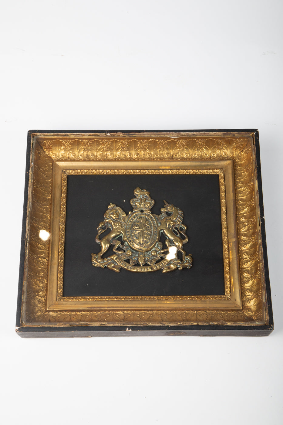 Armorial in Pine and Glass Frame UK 1850