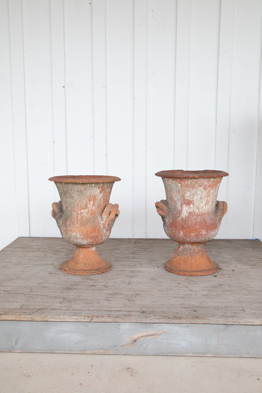 English Regency Faux Bois Urns