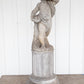 Concrete Cherub on wooden plinth
