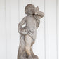 Concrete Cherub on wooden plinth