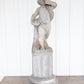 Concrete Cherub on wooden plinth