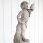 Concrete Cherub on wooden plinth
