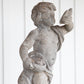 Concrete Cherub on wooden plinth