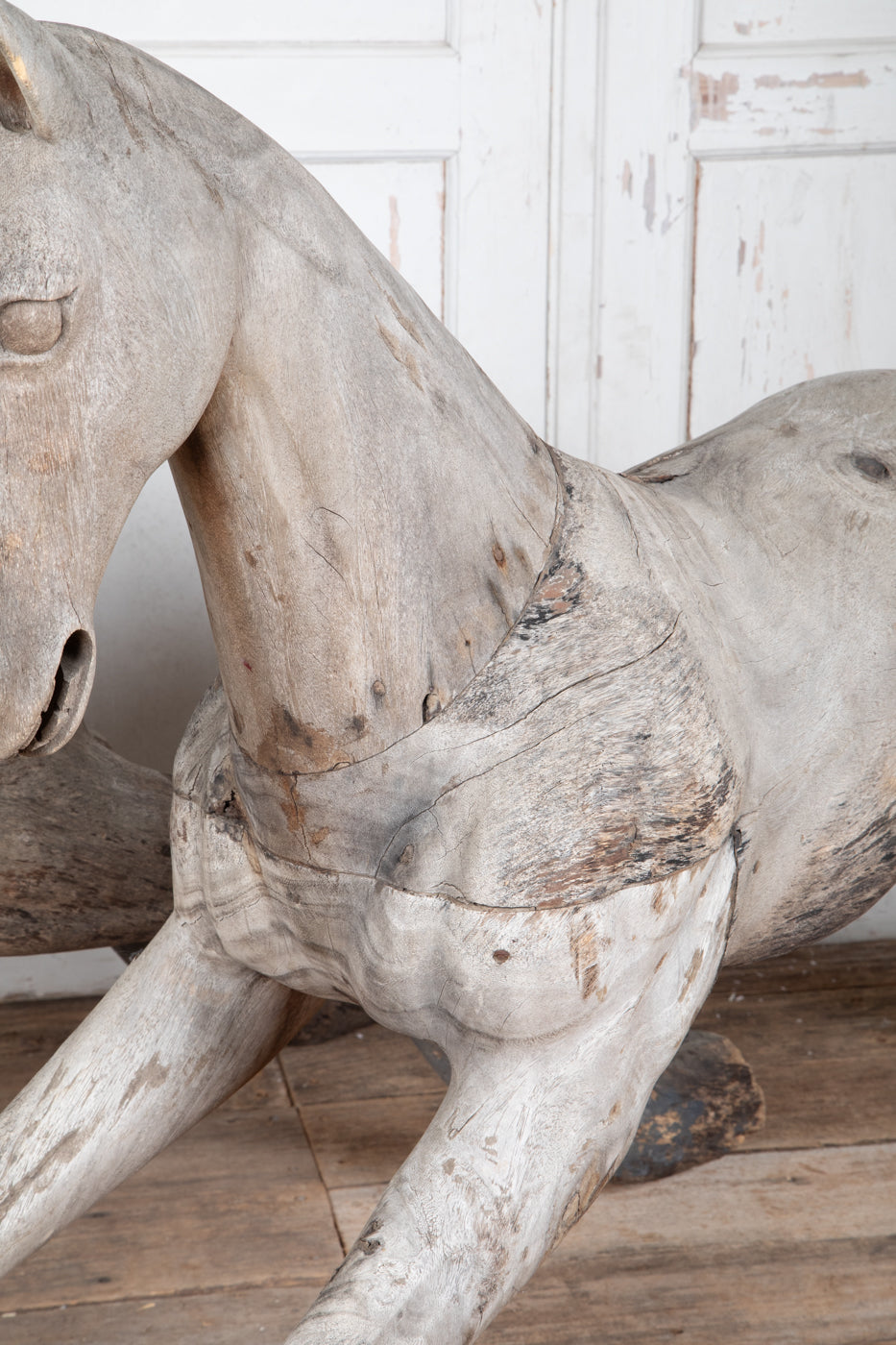 Hardwood Spanish Horse Sculptures Circa 1900