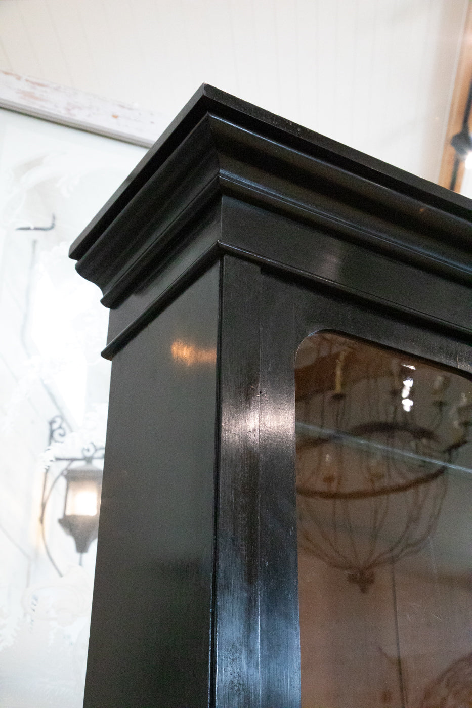 Victorian Ebonized Glazed Bookcase