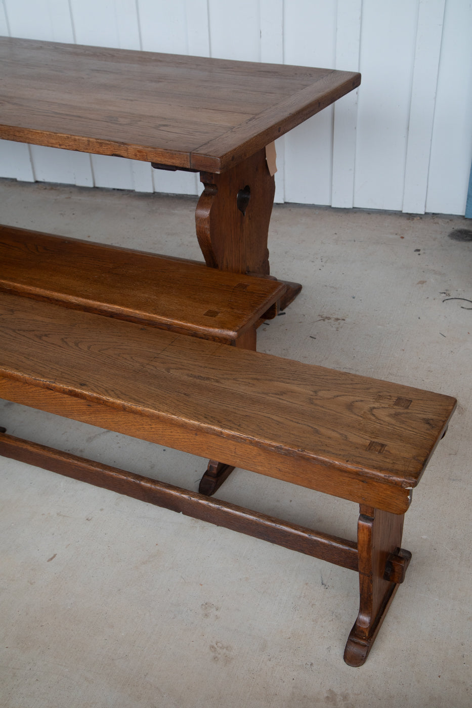 12 ft Oak Refectory Table with Benches Kings School Canterbury