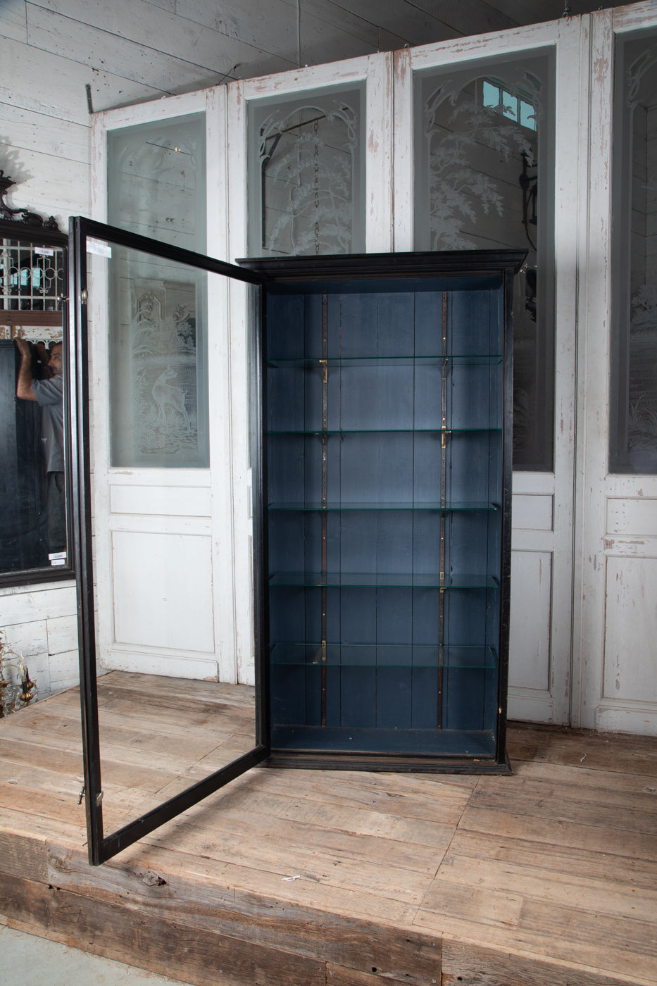 Ebonised Display Shop Cabinet