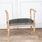 Louis XVI Original Painted Upholstered Stool with Raised Ends