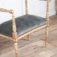 Louis XVI Original Painted Upholstered Stool with Raised Ends