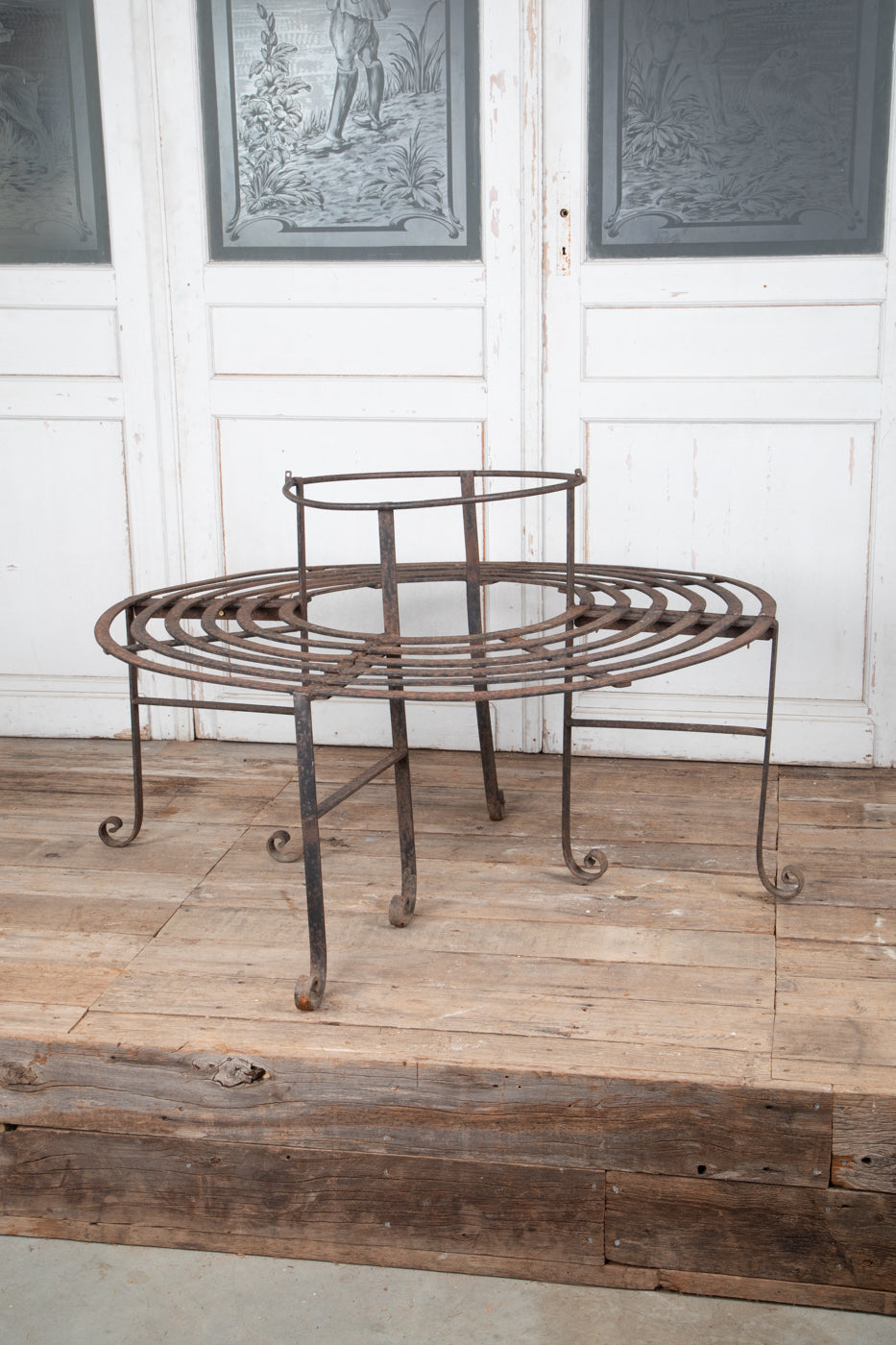 Antique Ironwork Garden Tree Seat