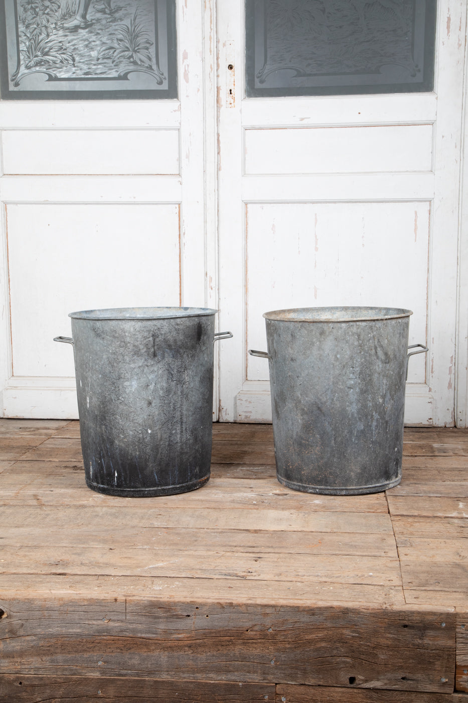 Tall Galvanized Pot