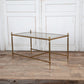 Brass and Glass Cocktail Table