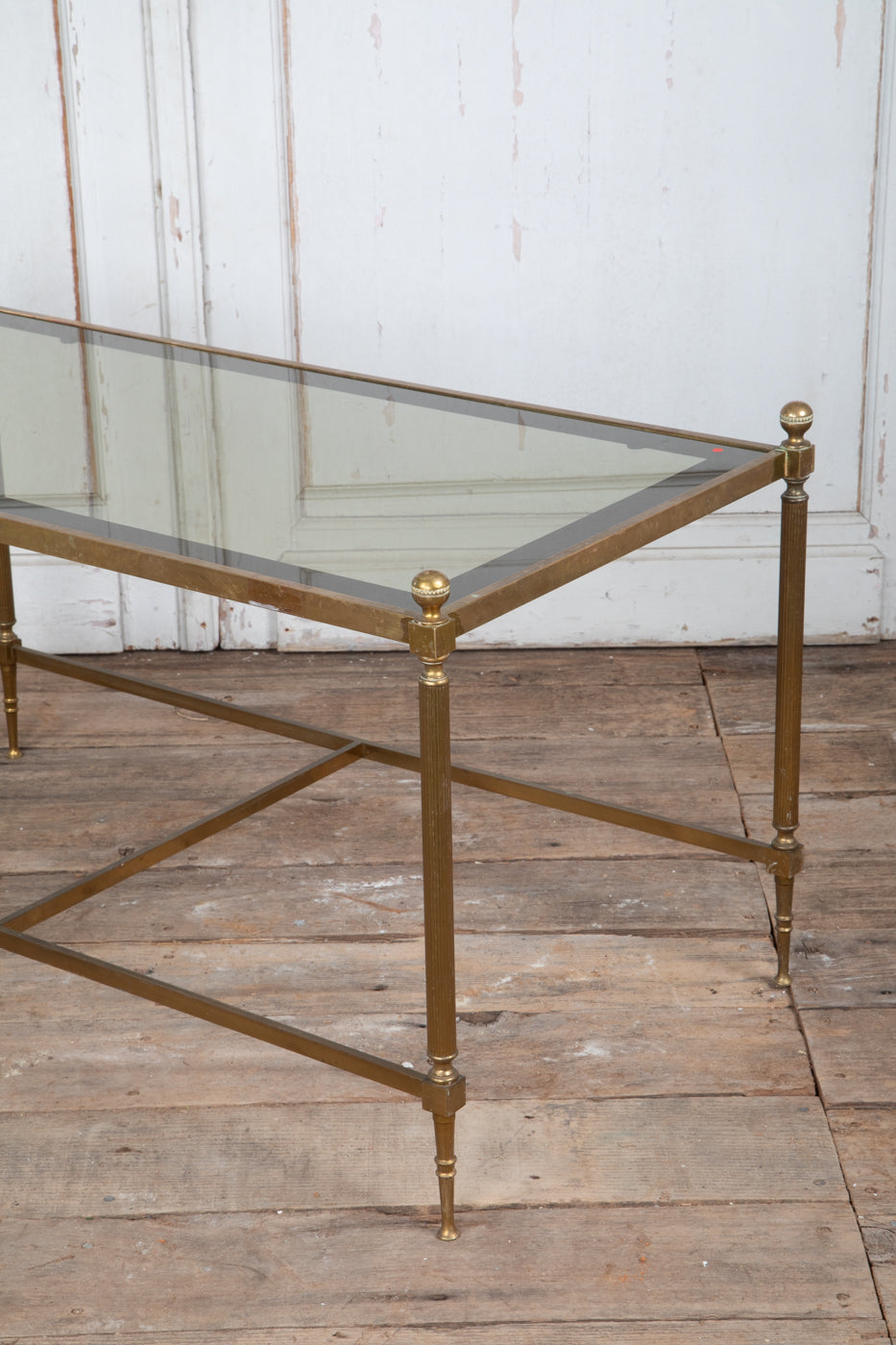 Brass and Glass Cocktail Table