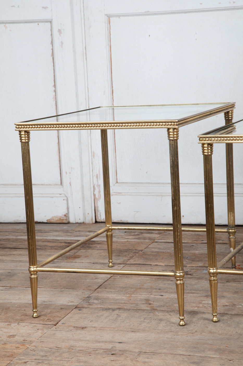 Glass Nesting Tables Set of 3