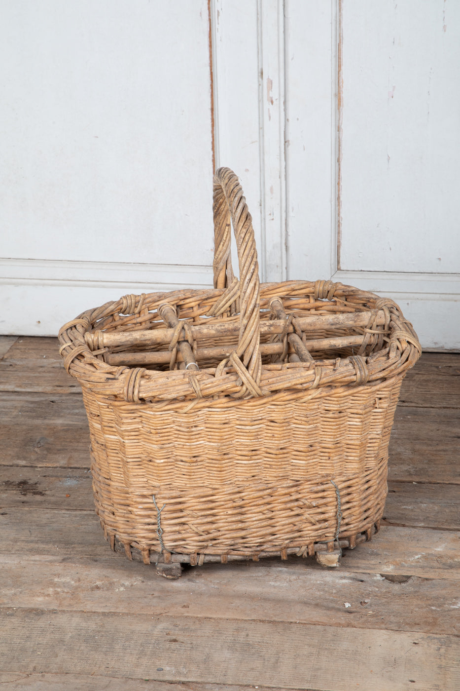 French Champagne Bottle Basket