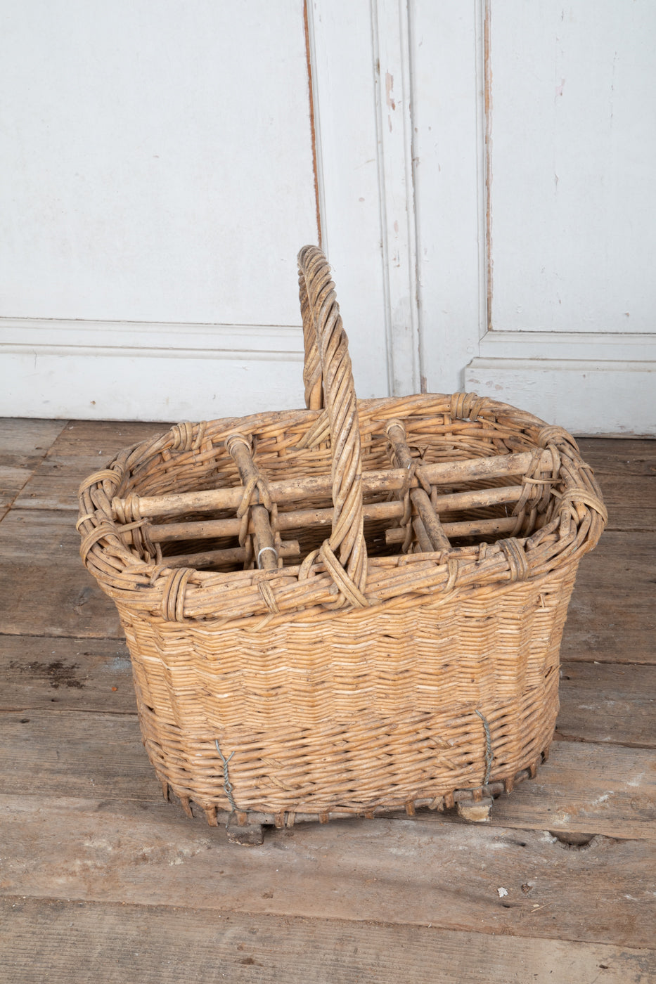 French Champagne Bottle Basket