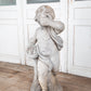 Concrete Cherub on wooden plinth