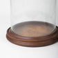 Large Glass Dome with Wooden Base