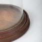 Large Glass Dome with Wooden Base