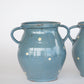 Blue Terra Cotta Pot with 2 Handles