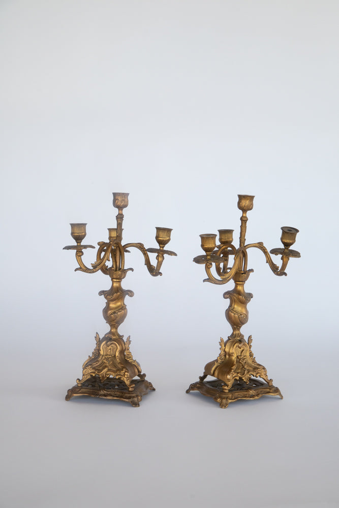 Brass Candelabra Set of 2