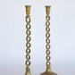 Brass Open Twist Candlesticks - Sold Individually