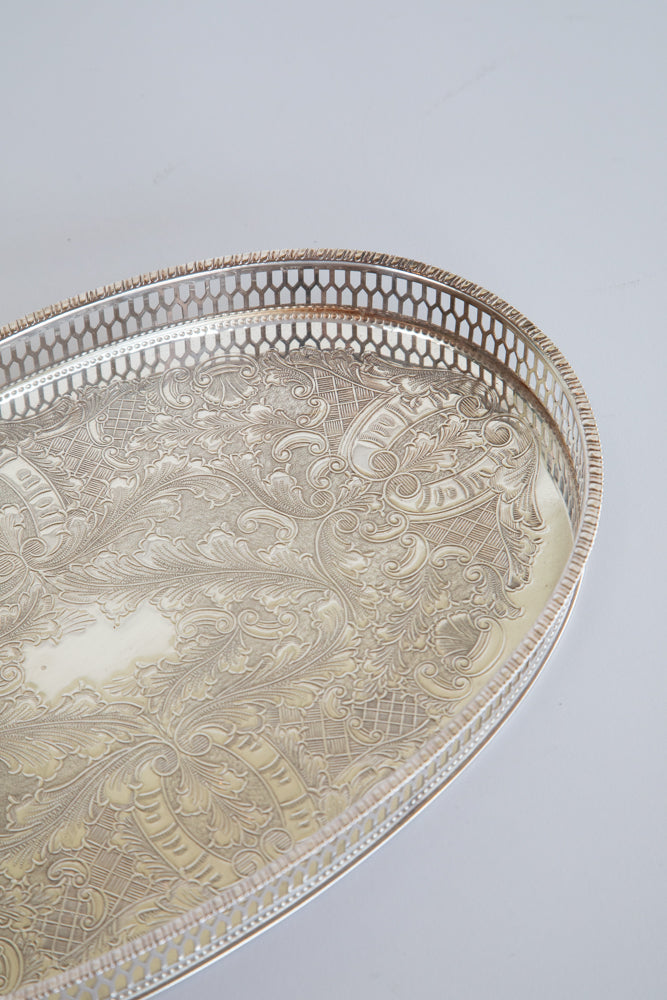 Gallery Tray Silver Plated 4 UK 1910