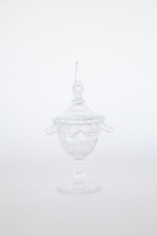 Dutch Cut Glass Lidded Jar Circa 1880