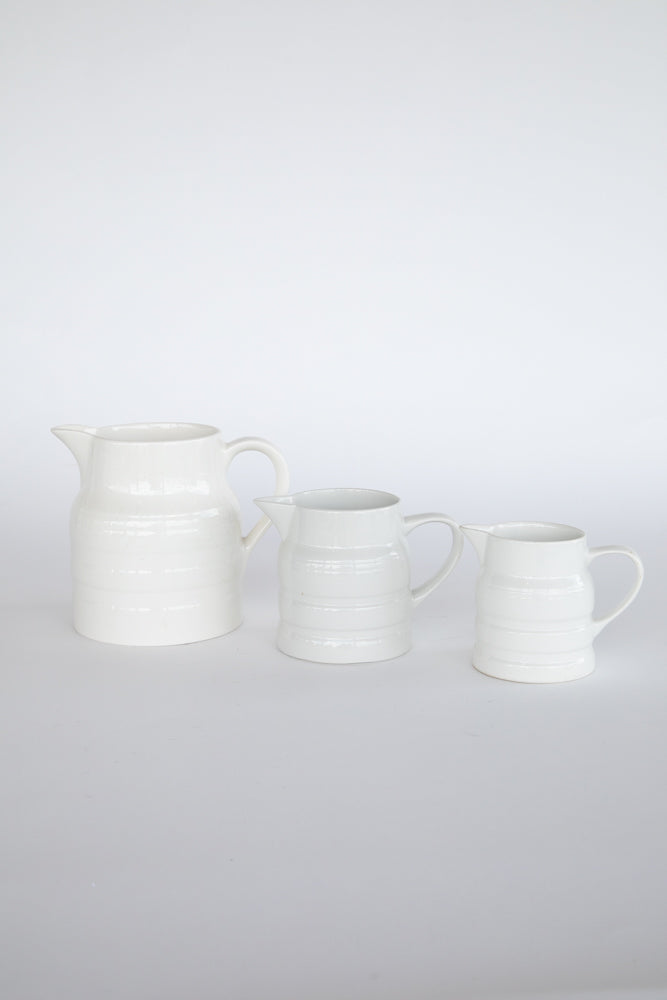 Edwardian White Banded Dairy Jug