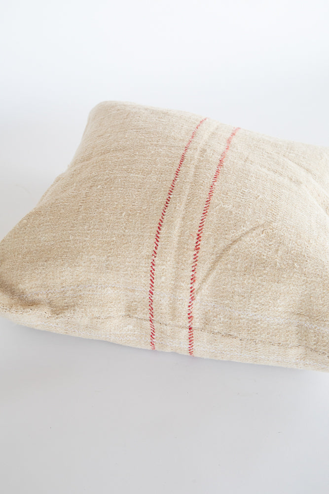 French Grain Red and White Pillow