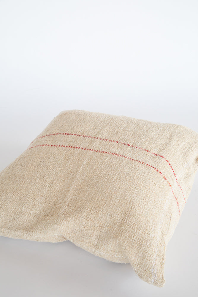 French Grain Red and White Pillow