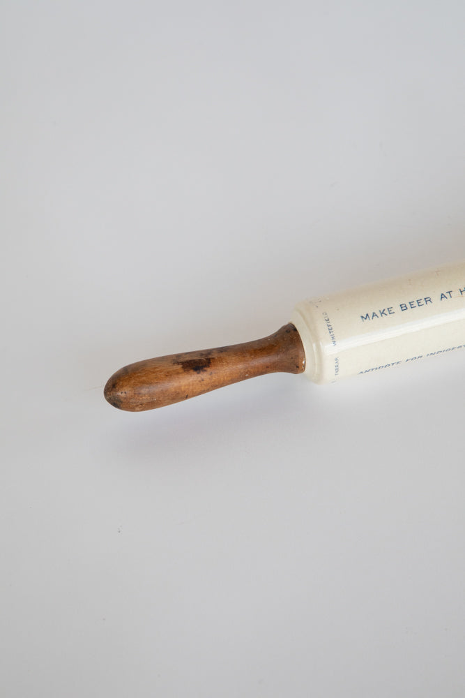 Edwardian Advertising Ironstone Rolling Pin